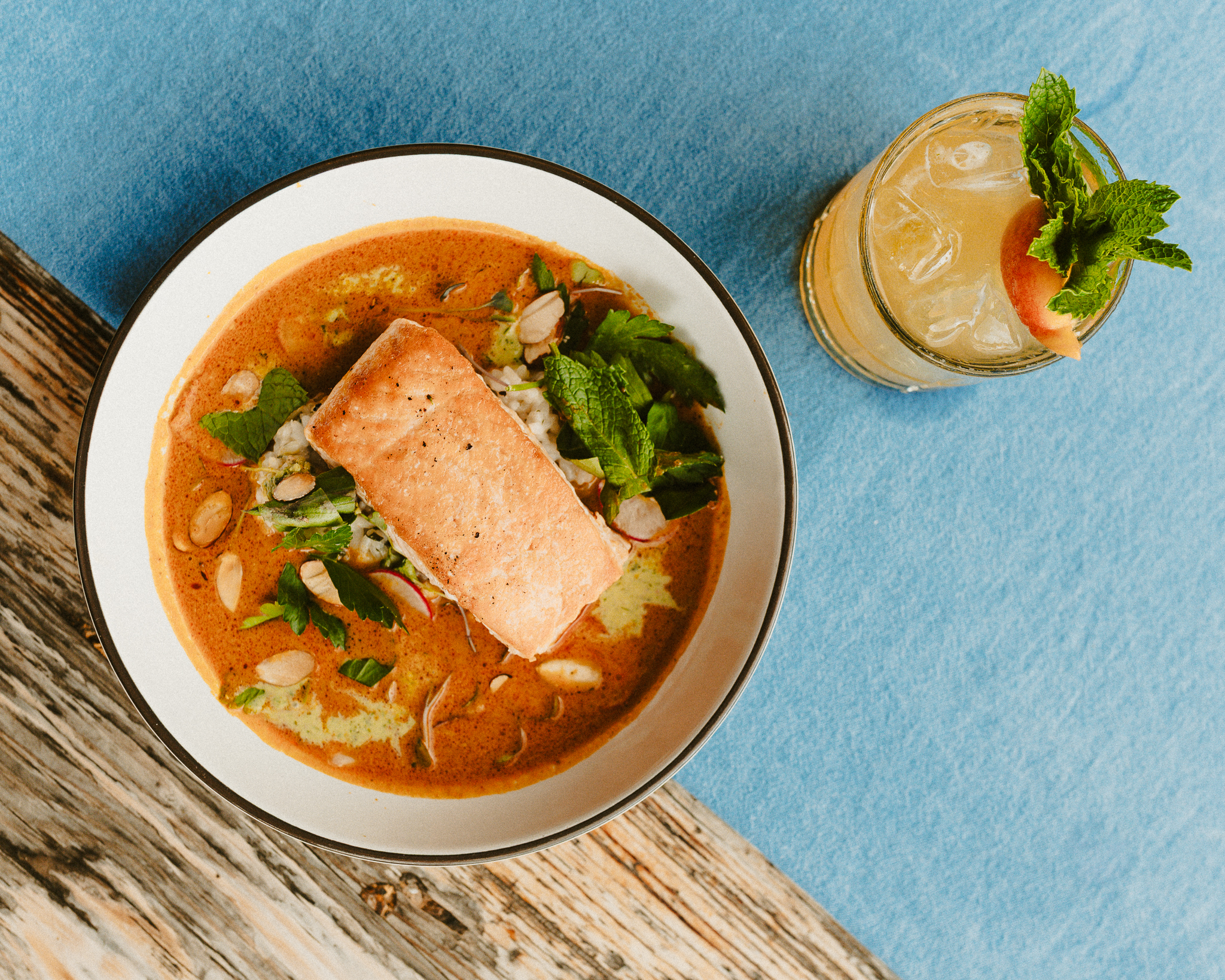 Salmon Curry with Coconut Rice - Fall food at Milo Waco Texas