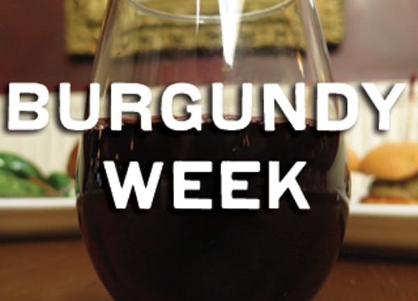 burgundy week sign