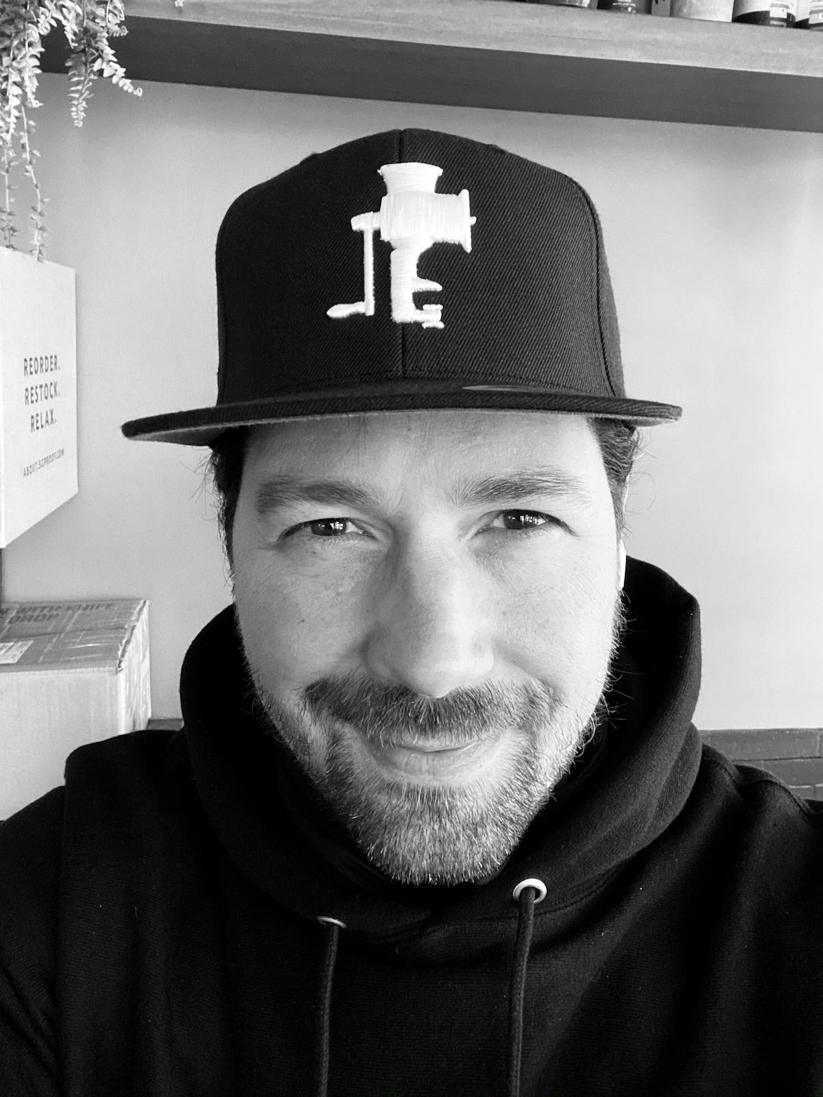 a man wearing a hat