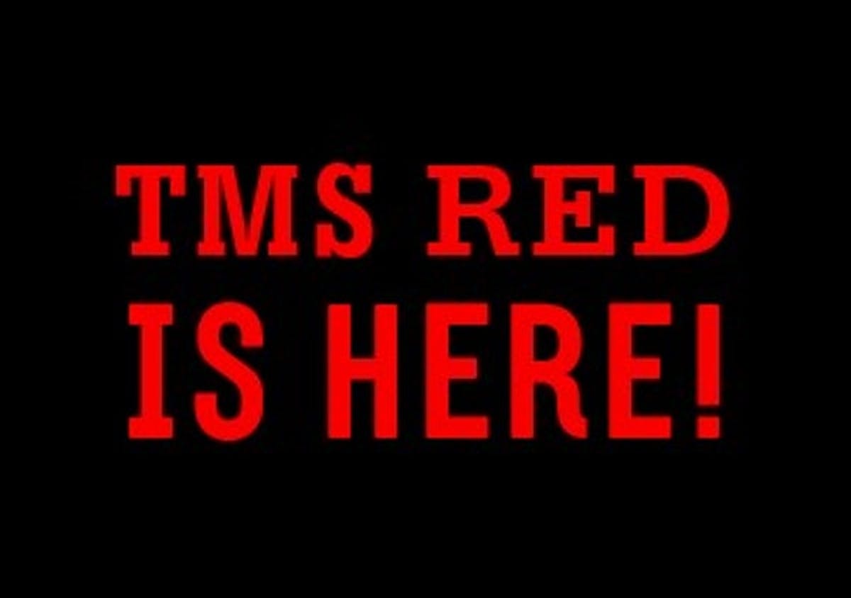 TMS red is here text