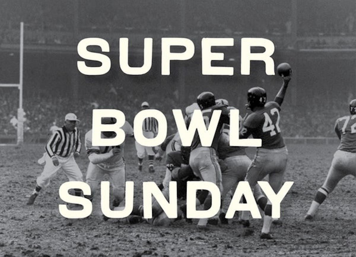 super bowl sunday sign