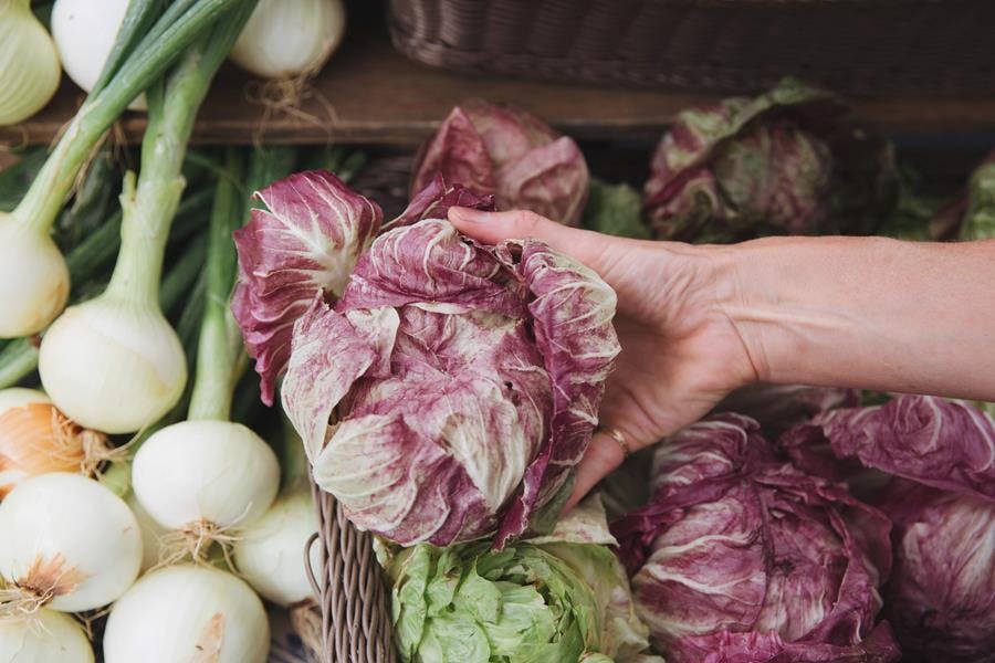 a close up of a vegetable