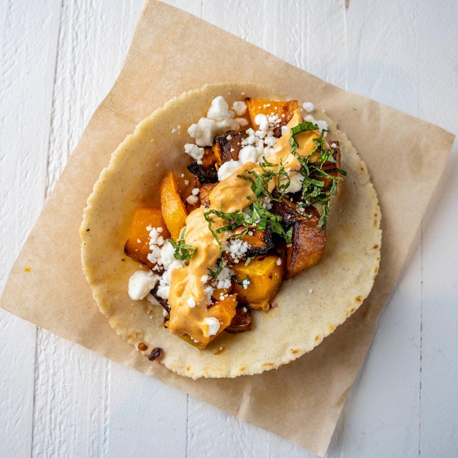 a box of food sitting on a table