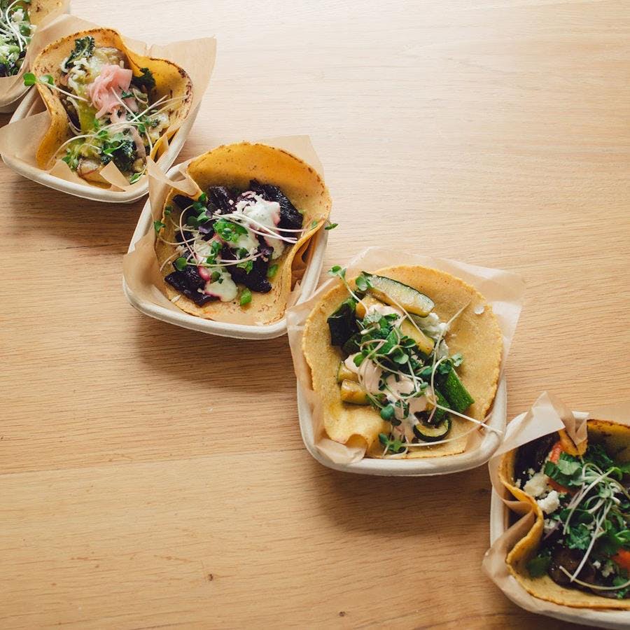 a plate of food on a table