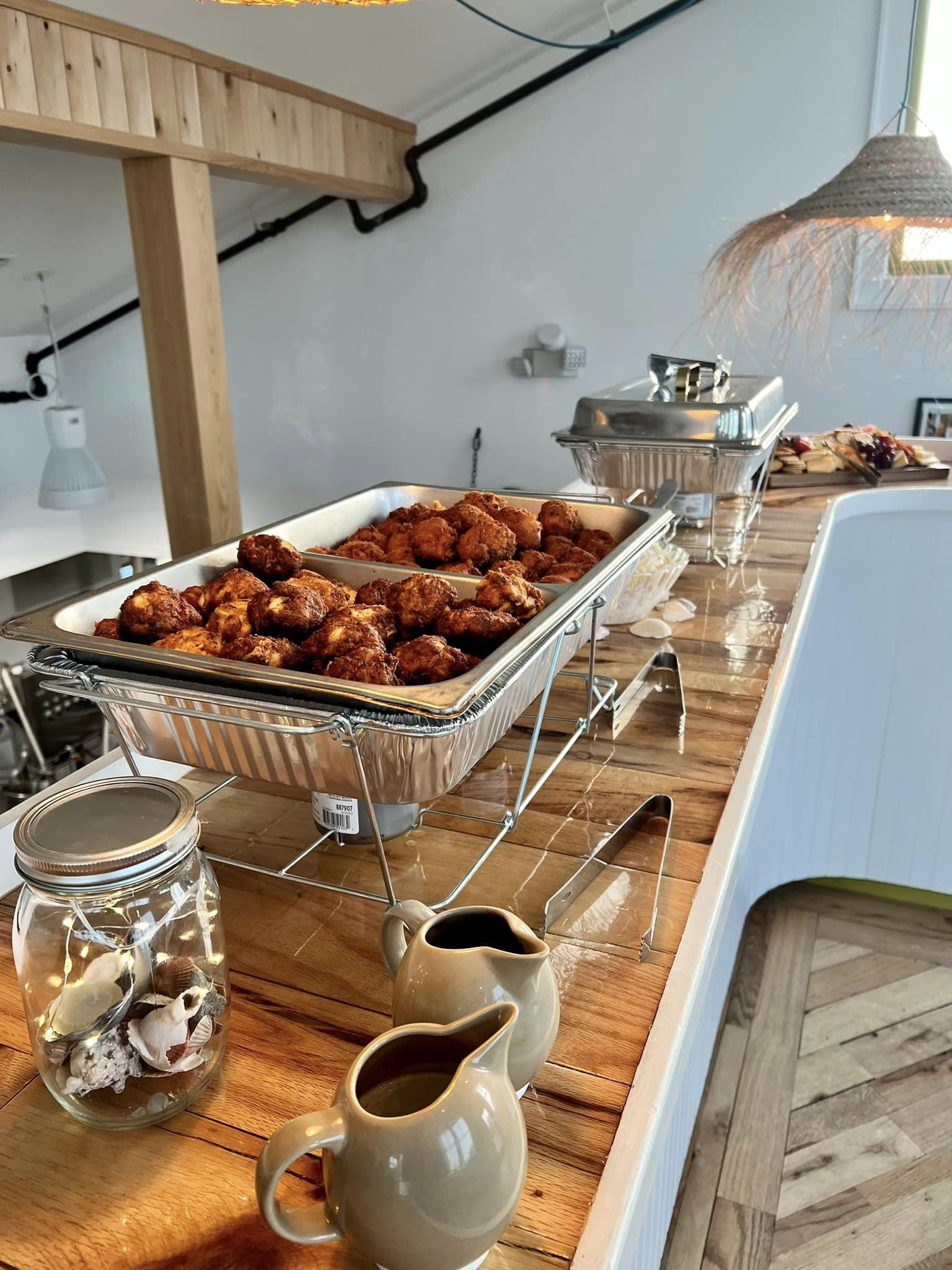 a pan of food on a table