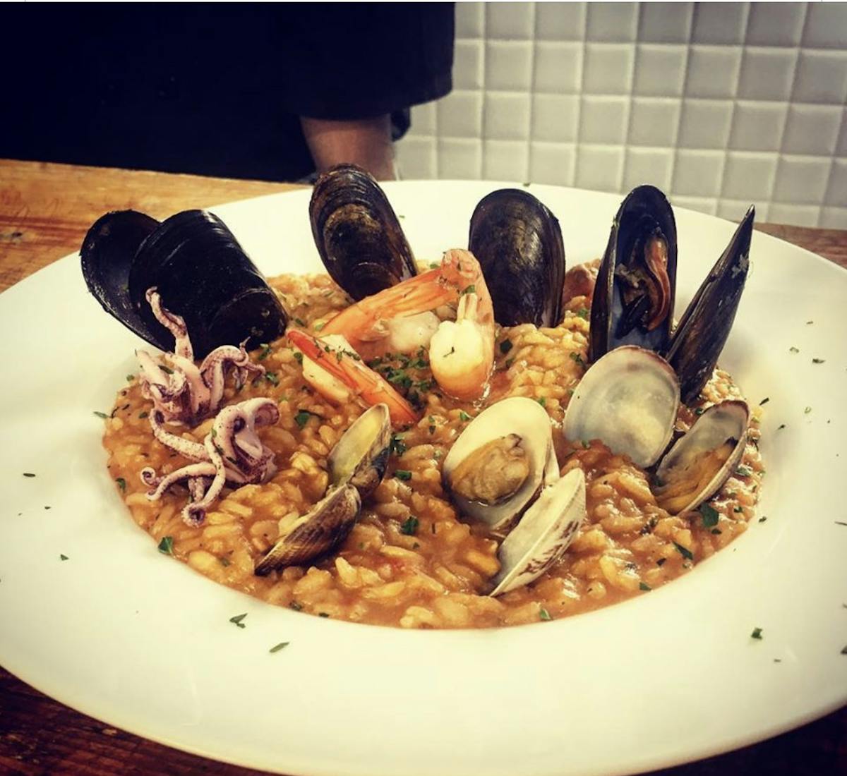 a plate of food on a table