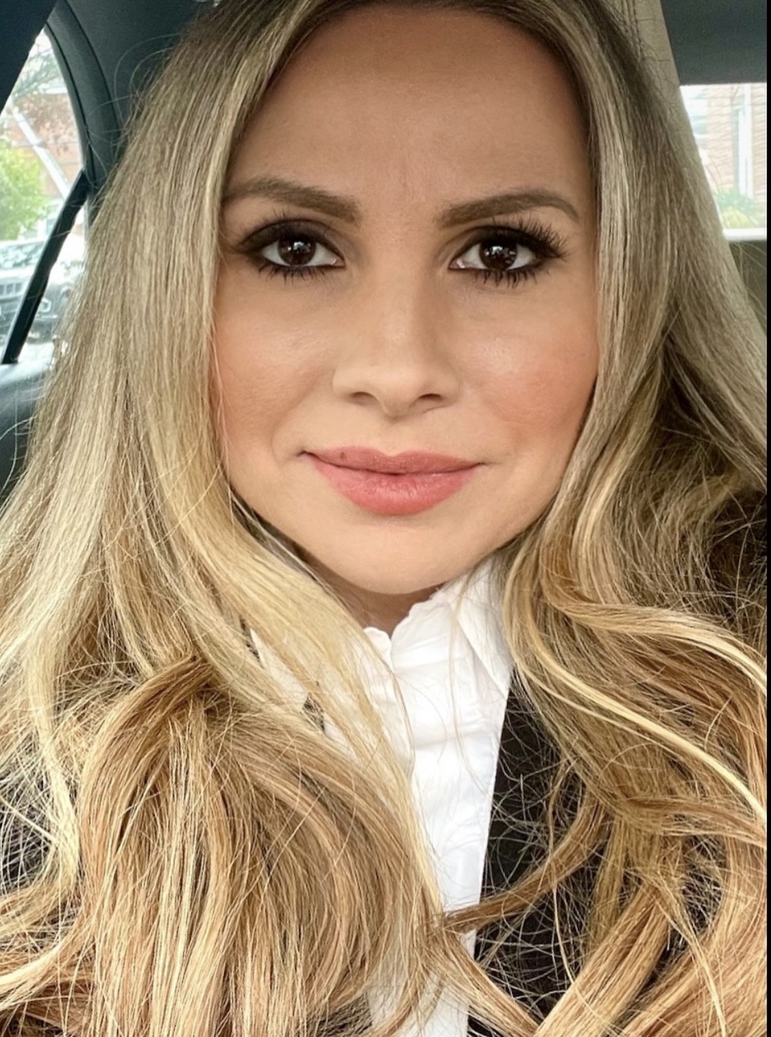 a woman taking a selfie