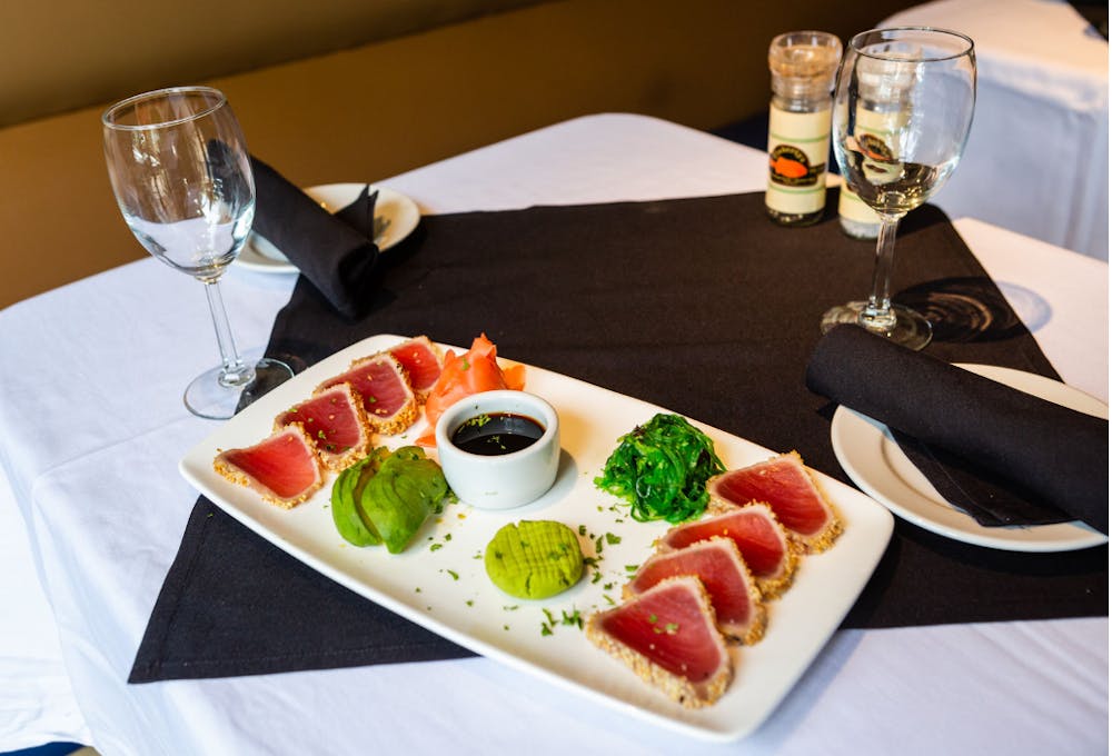 a plate of food on a table