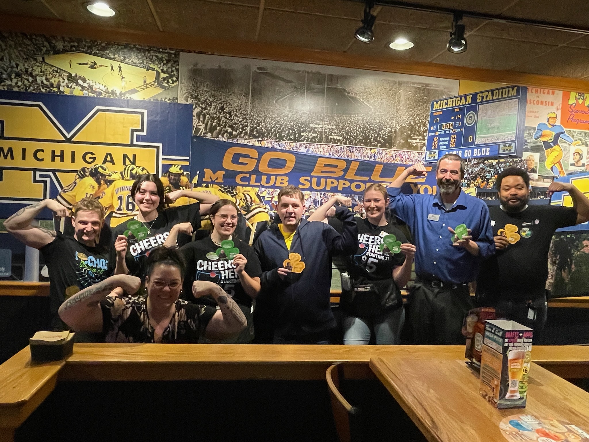 people posing for the camera 