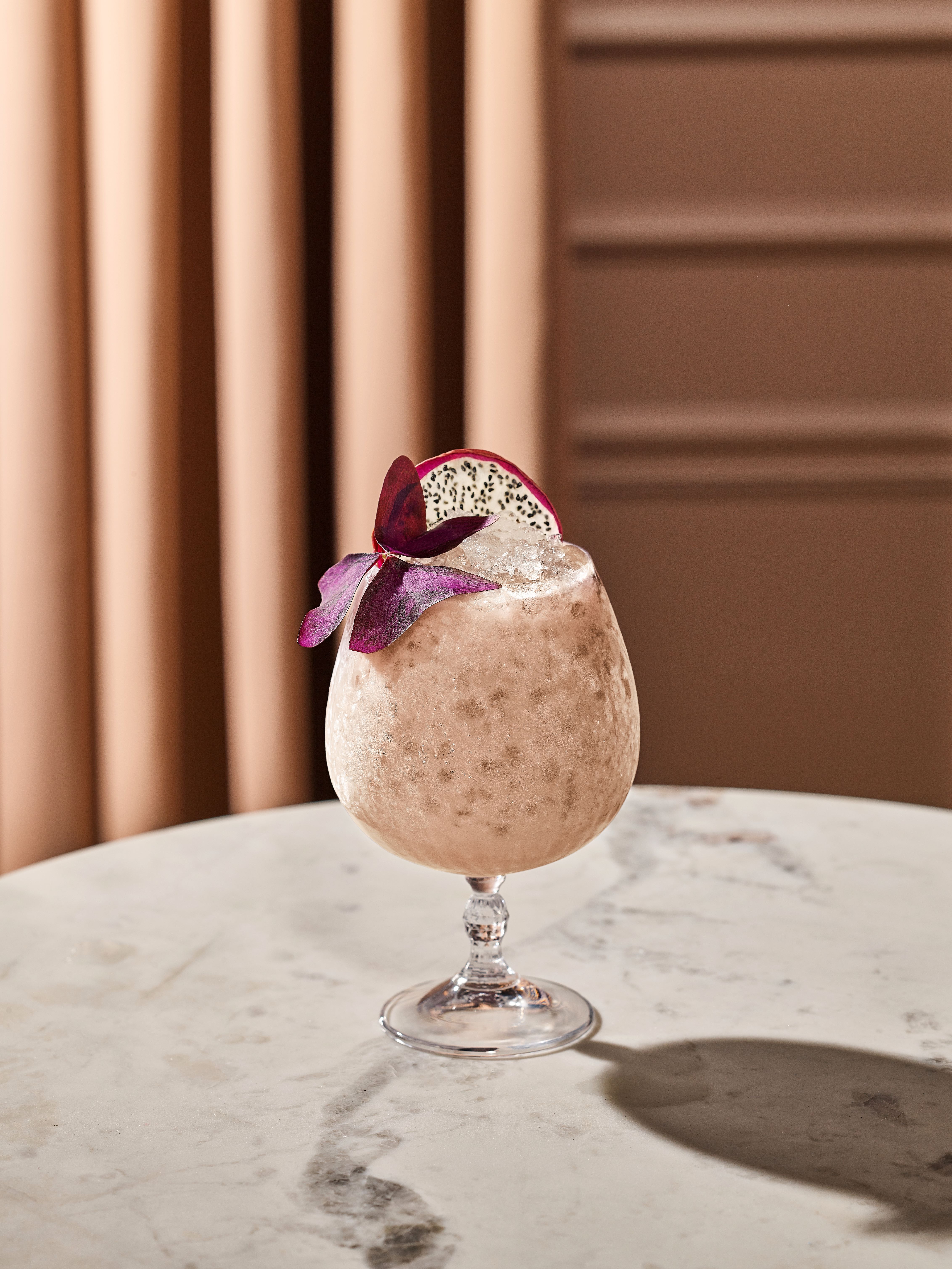 a glass bowl on a table