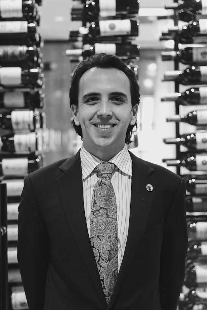 a man wearing a suit and tie