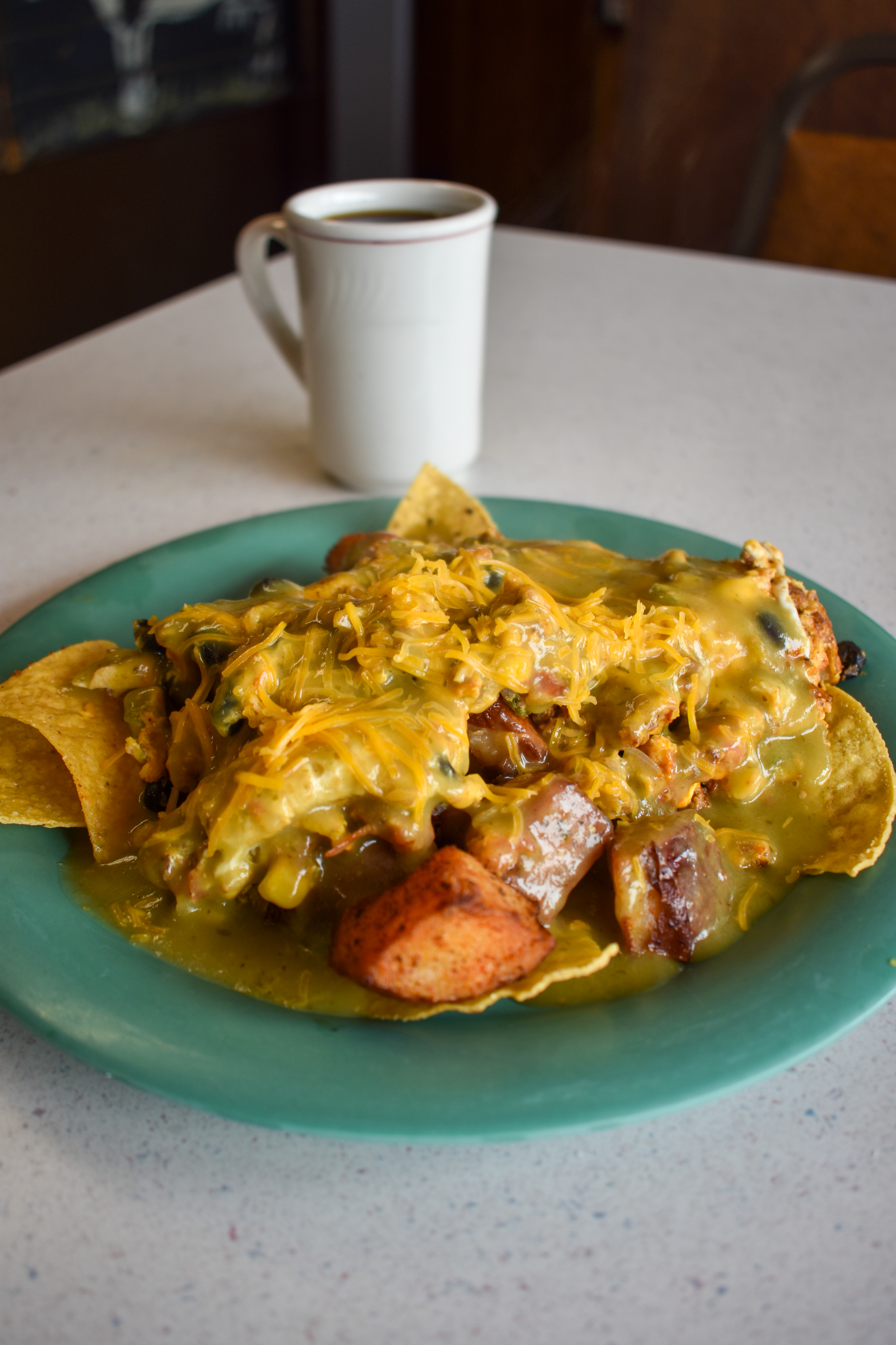 a plate of food on a table