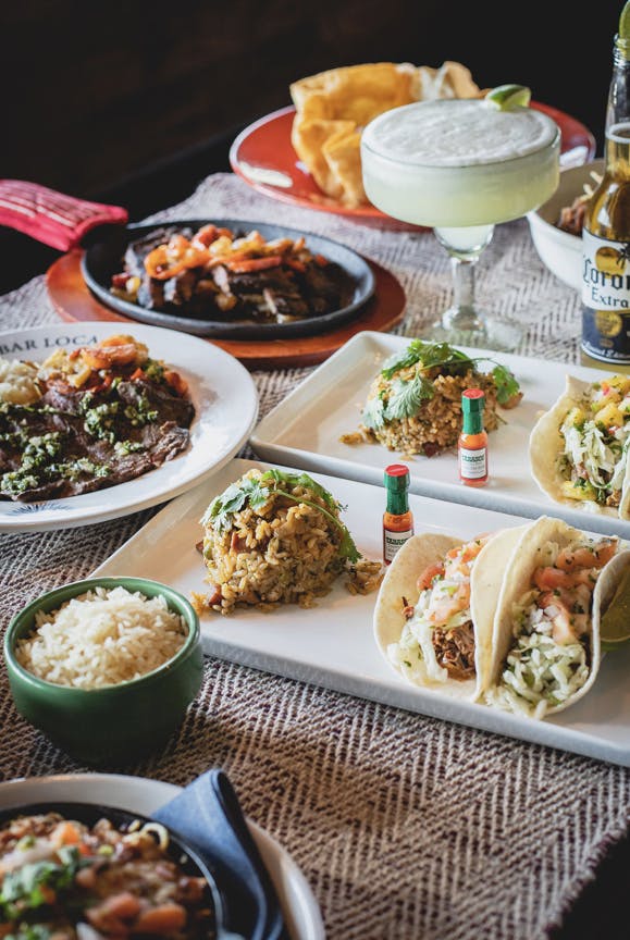 a bunch of food sitting on a table