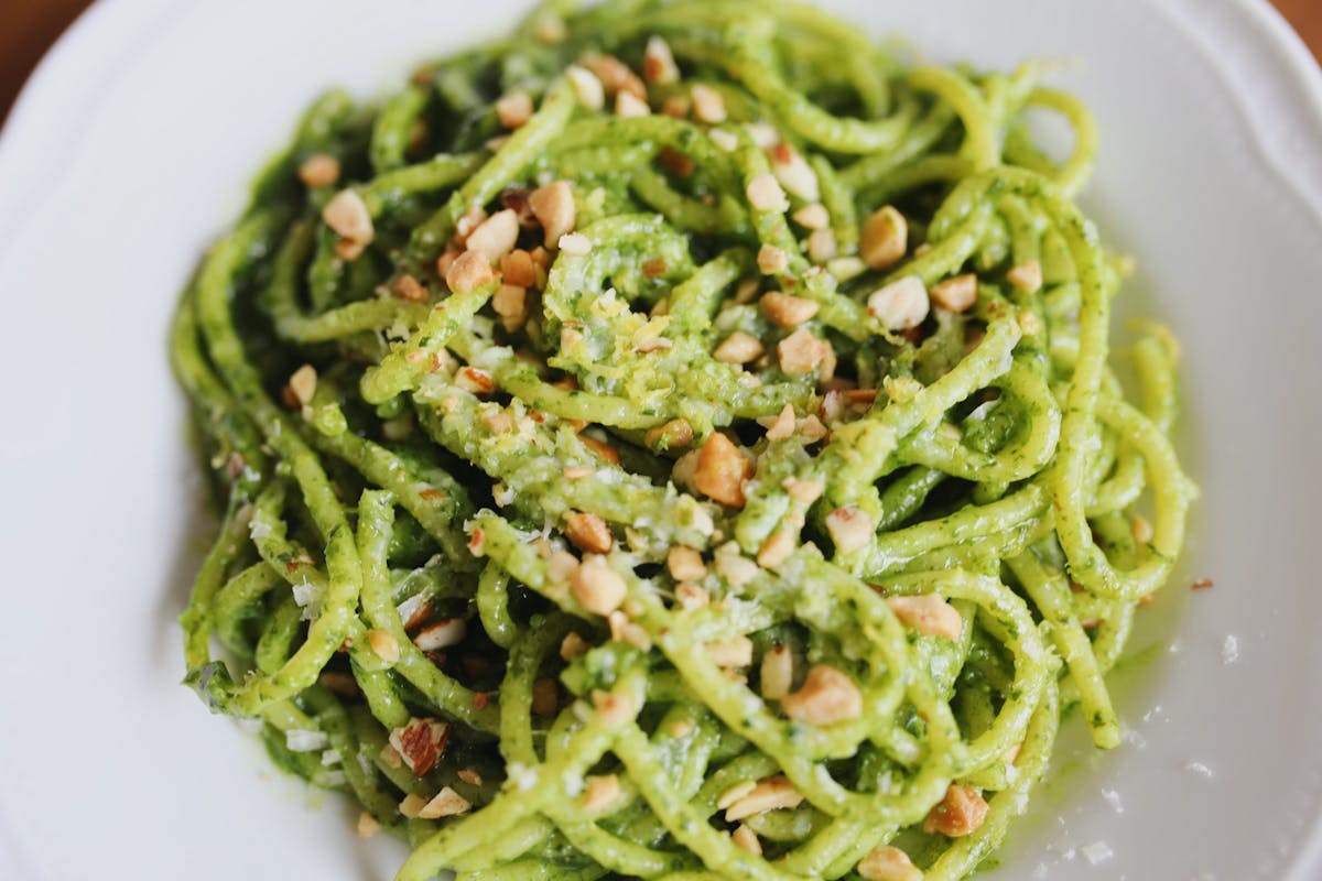 homemade pesto pasta new at bar enza