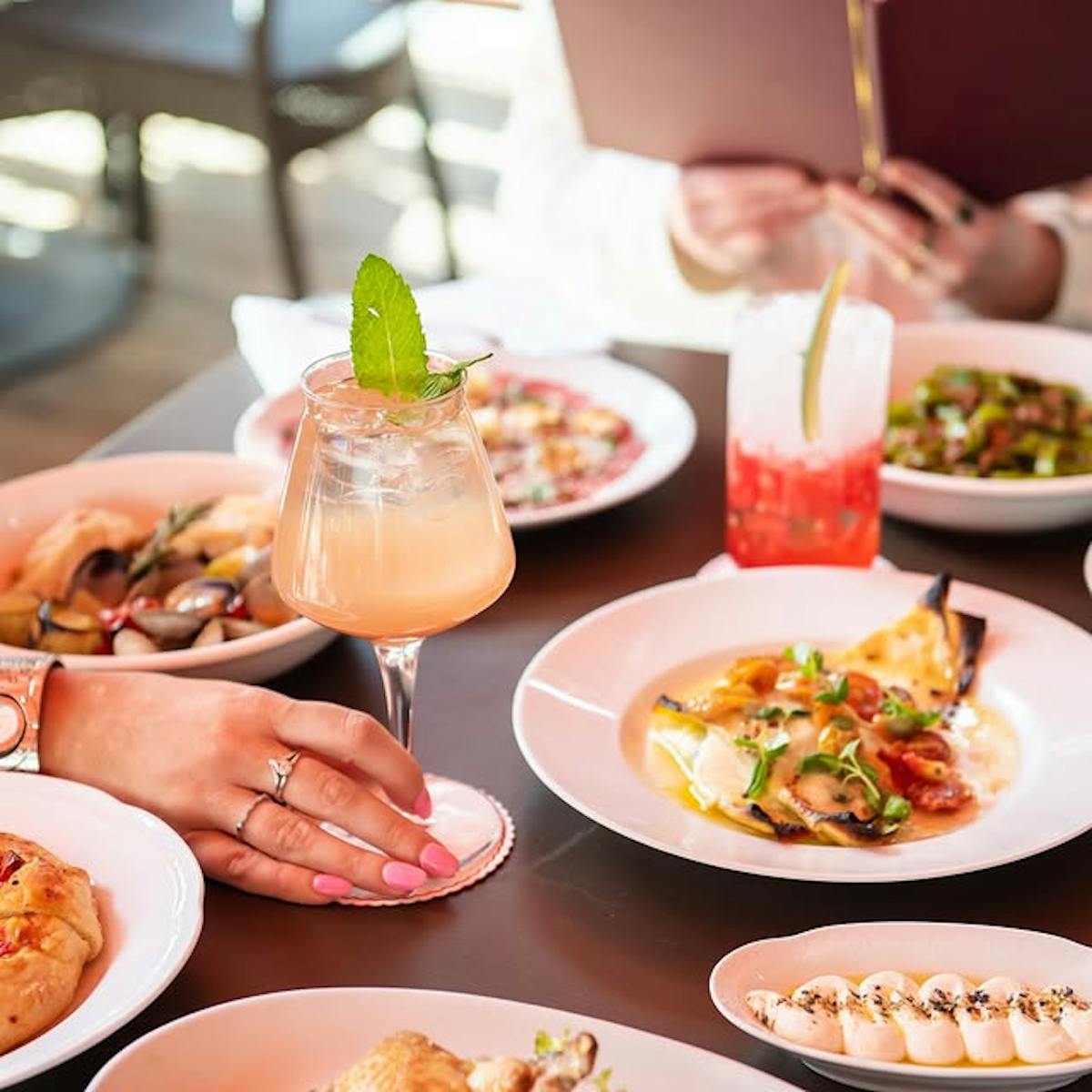Summer cocktail at Bar Enza with Italian food