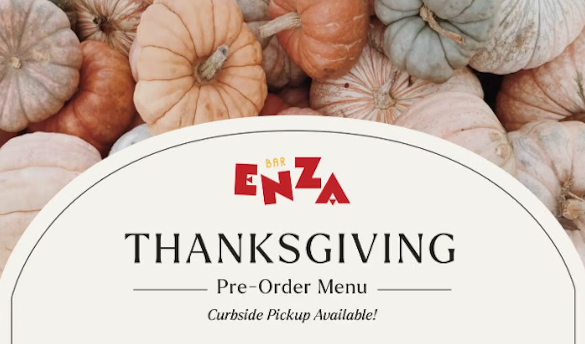 thanksgiving preorder dinner at bar enza