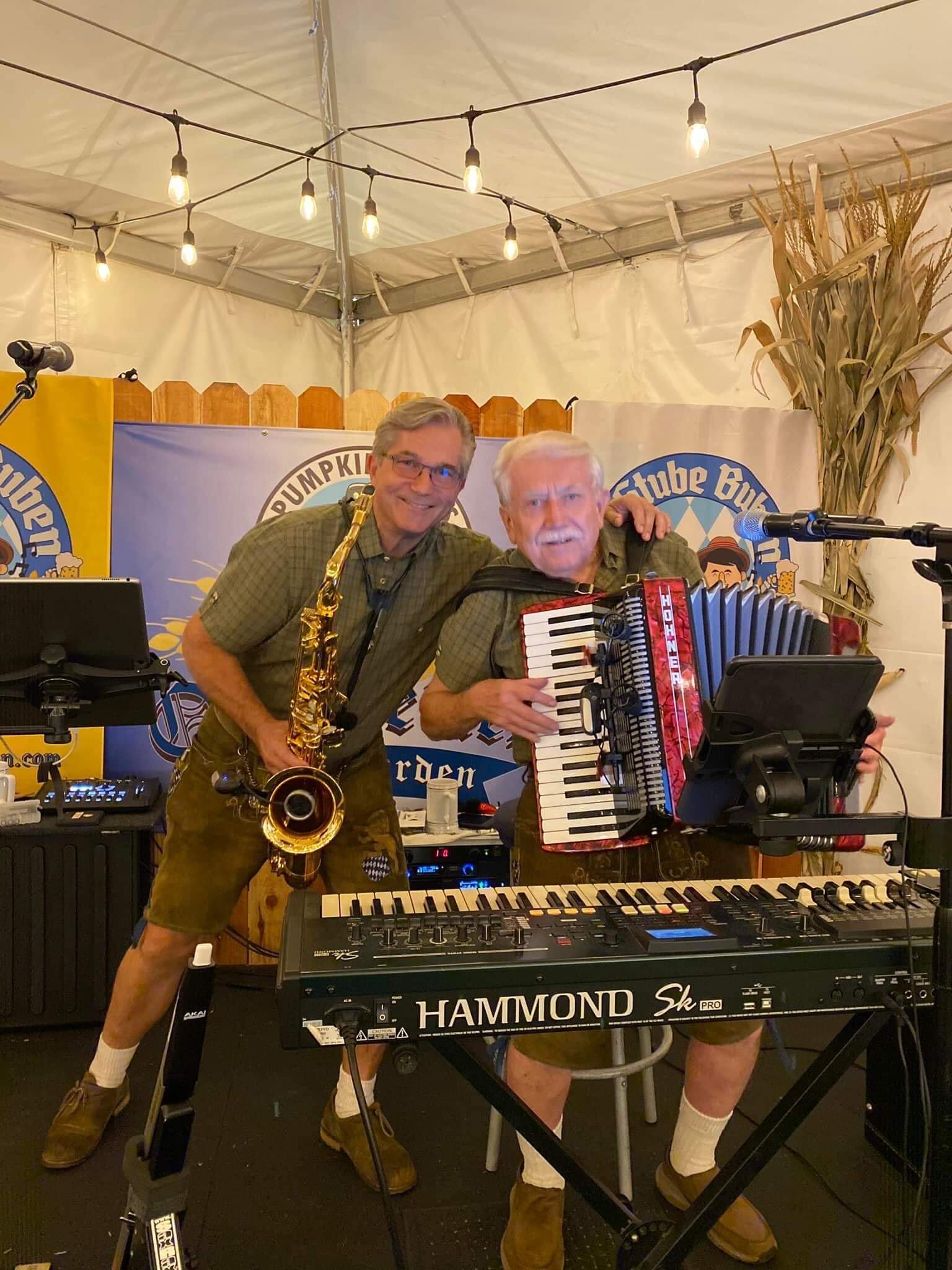 Da Stube Buben performing live German folk music at Old World Huntington Beach Wurst Fest
