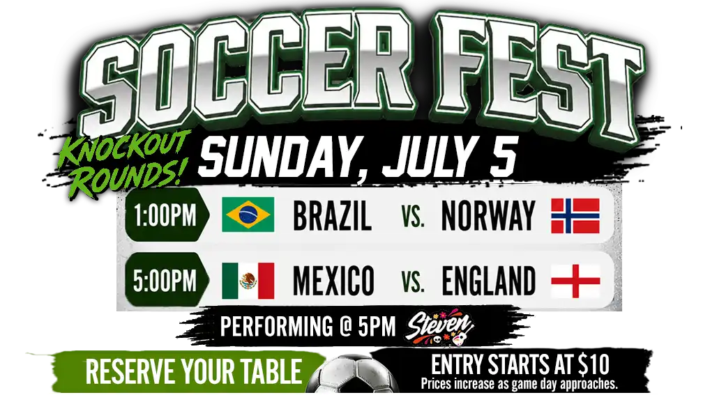 a poster with a football ball and text