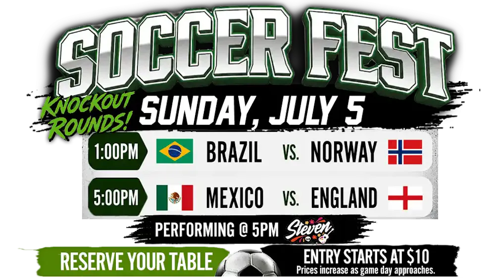 a poster with a football ball and text