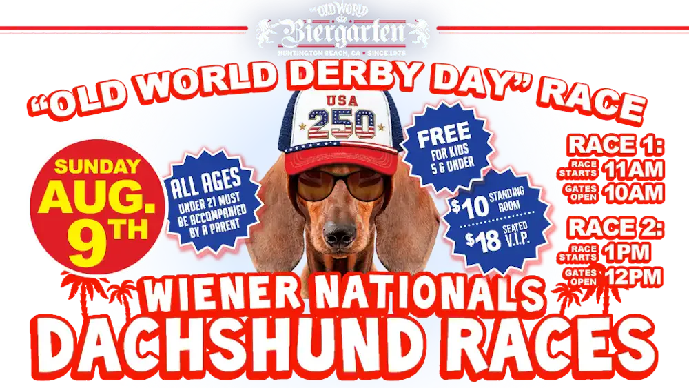 Wiener Dog Races at Old World Village Huntington Beach