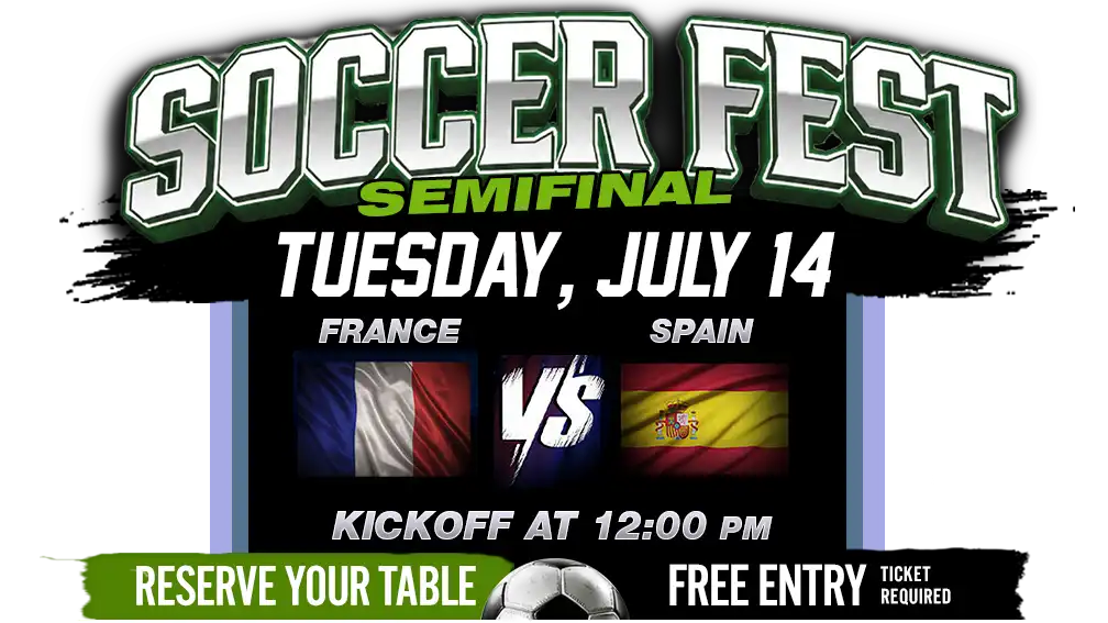 a poster for a football event