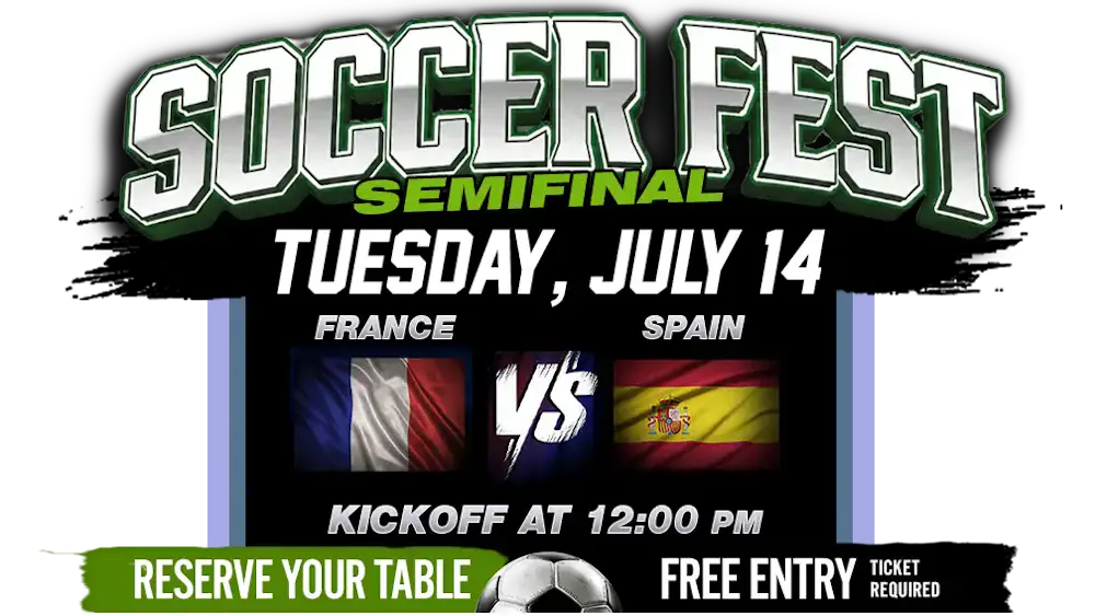 a poster for a football event