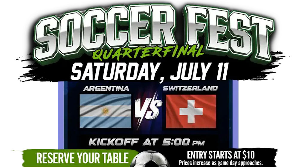 a poster for a football event