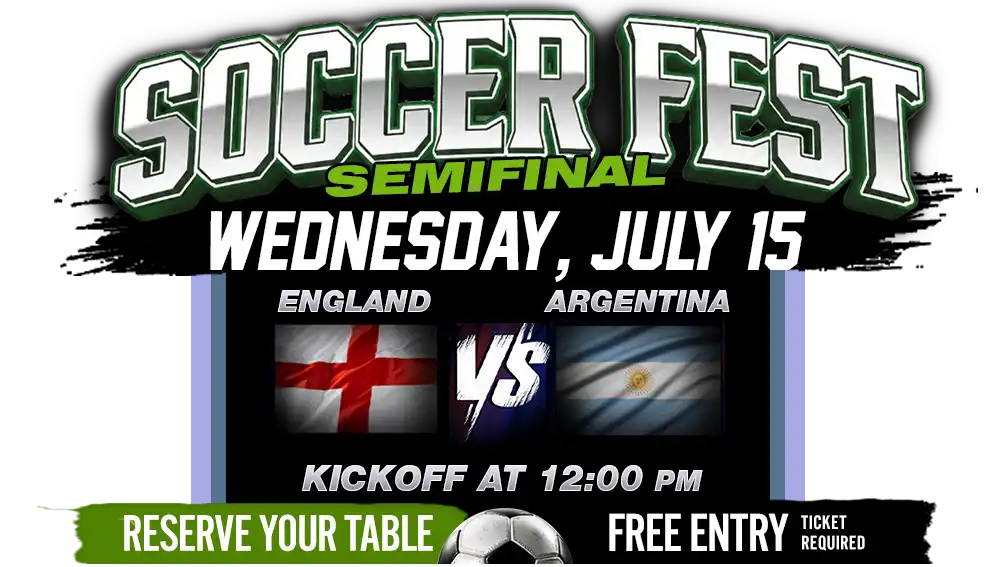 a poster for a football event