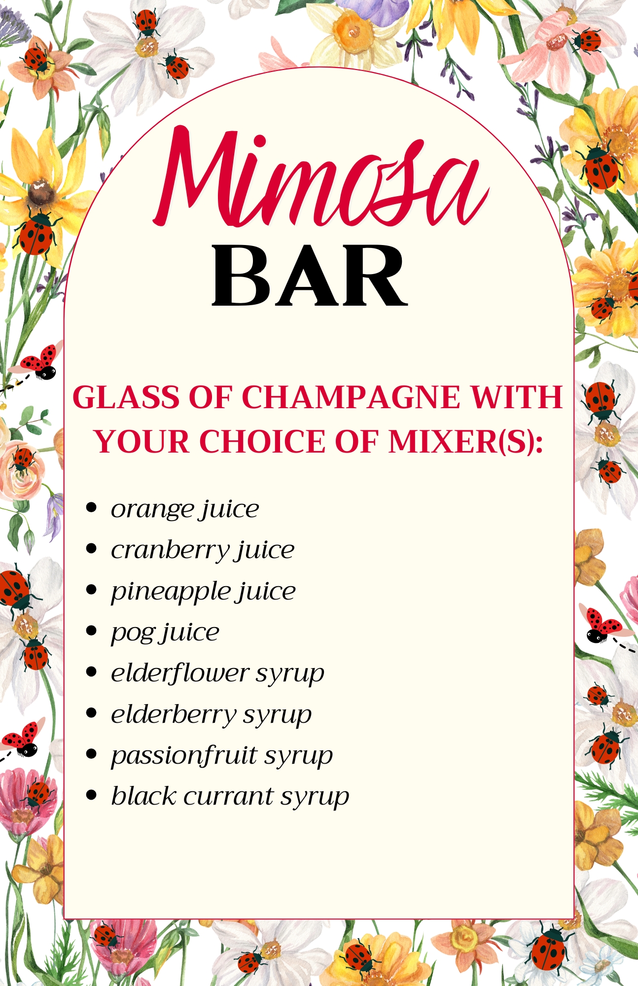 Mimosa Bar at Spring Fest Old World Huntington Beach