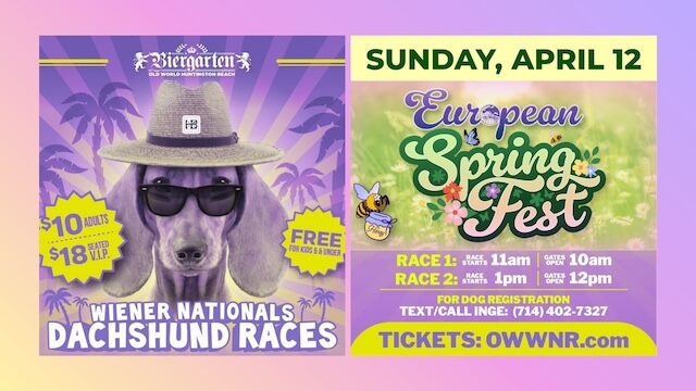 Wiener Nationals Dachshund Races at Old World Huntington Beach