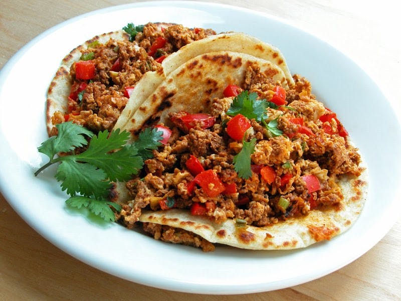 a plate of food on a table