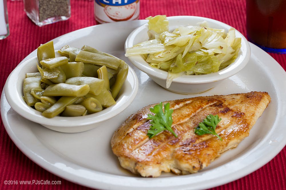 a plate of food on a table