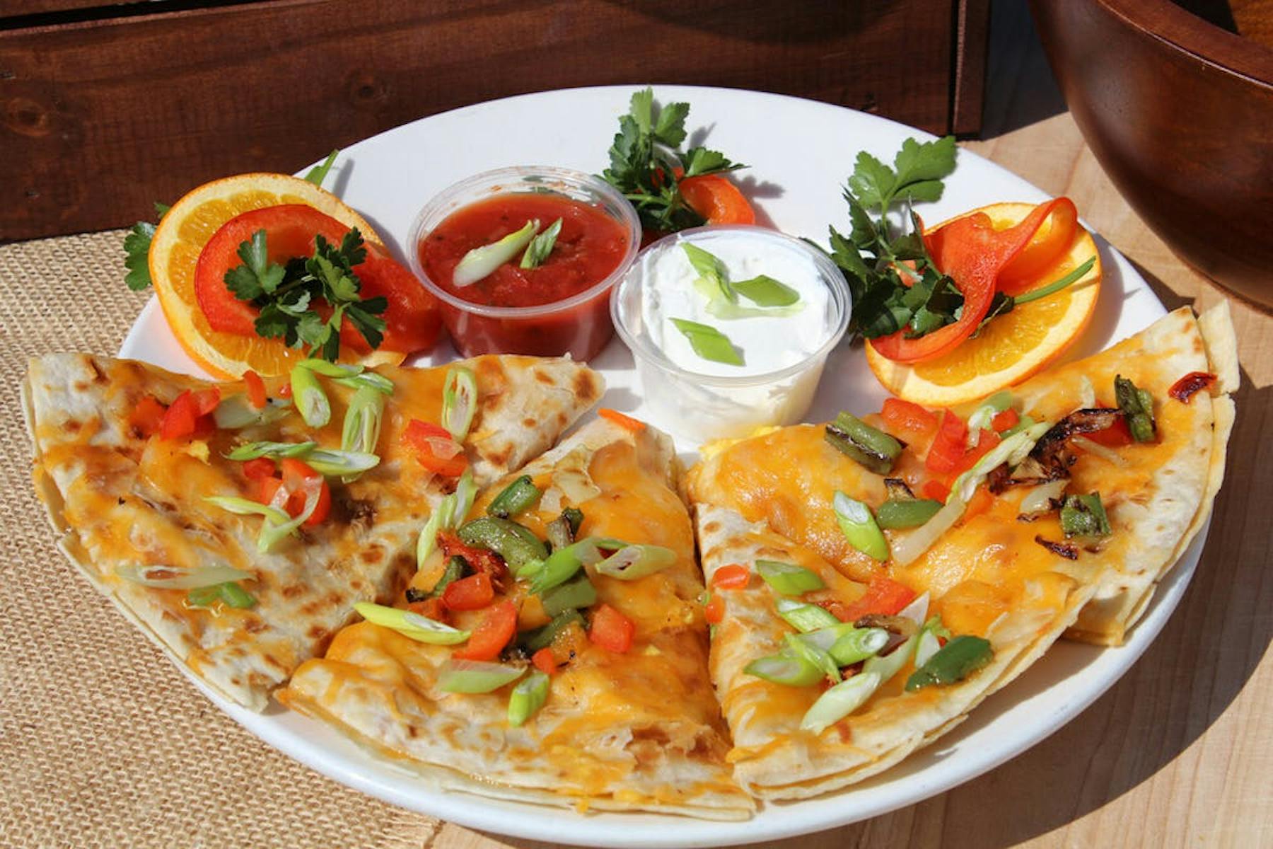 a plate of food on a table