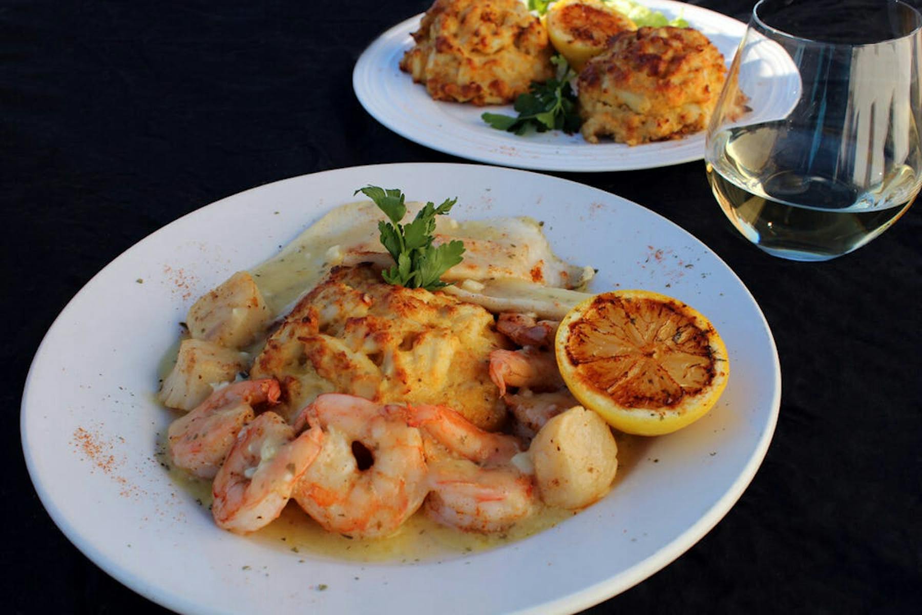 a plate of food on a table