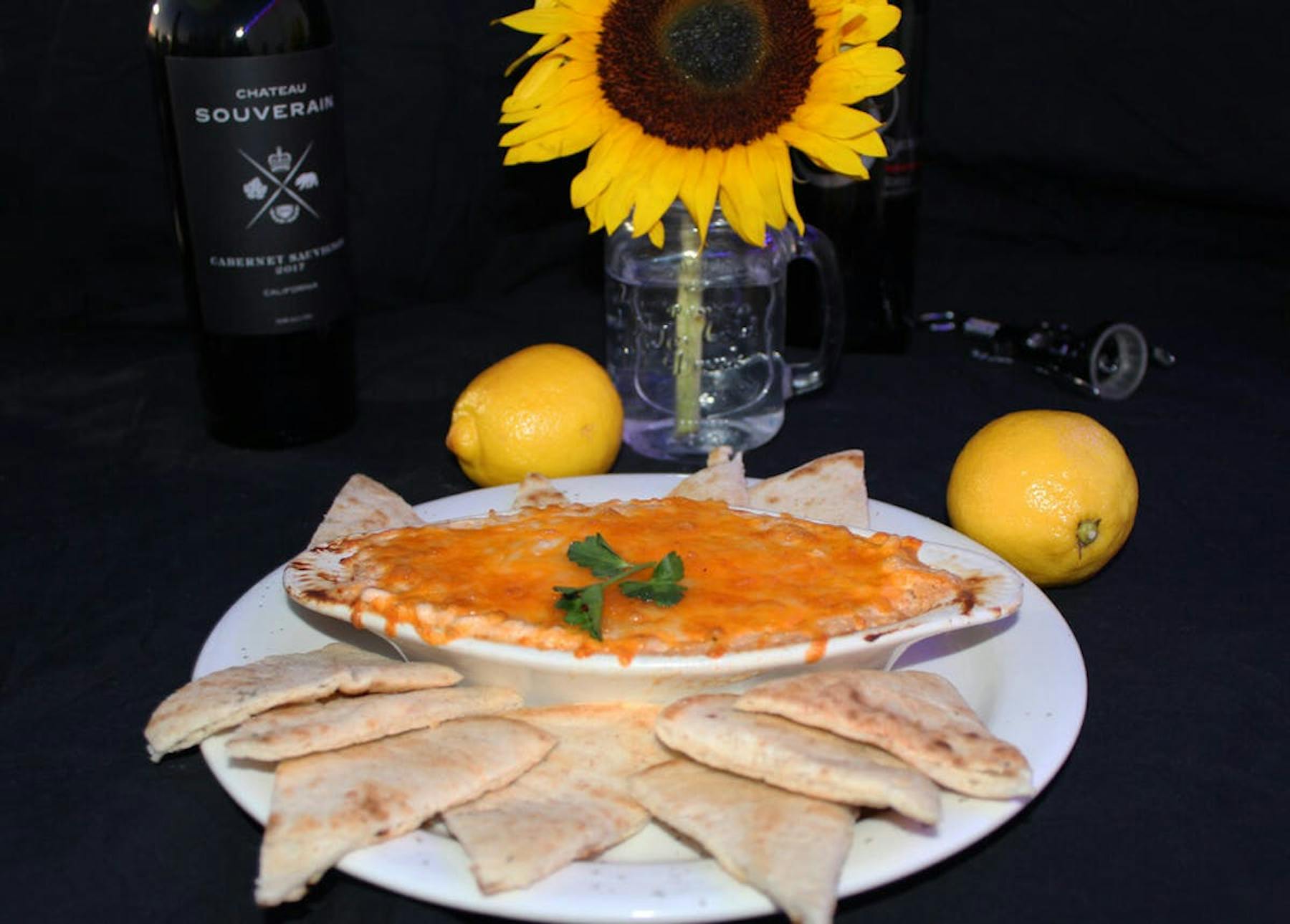 a plate of food on a table