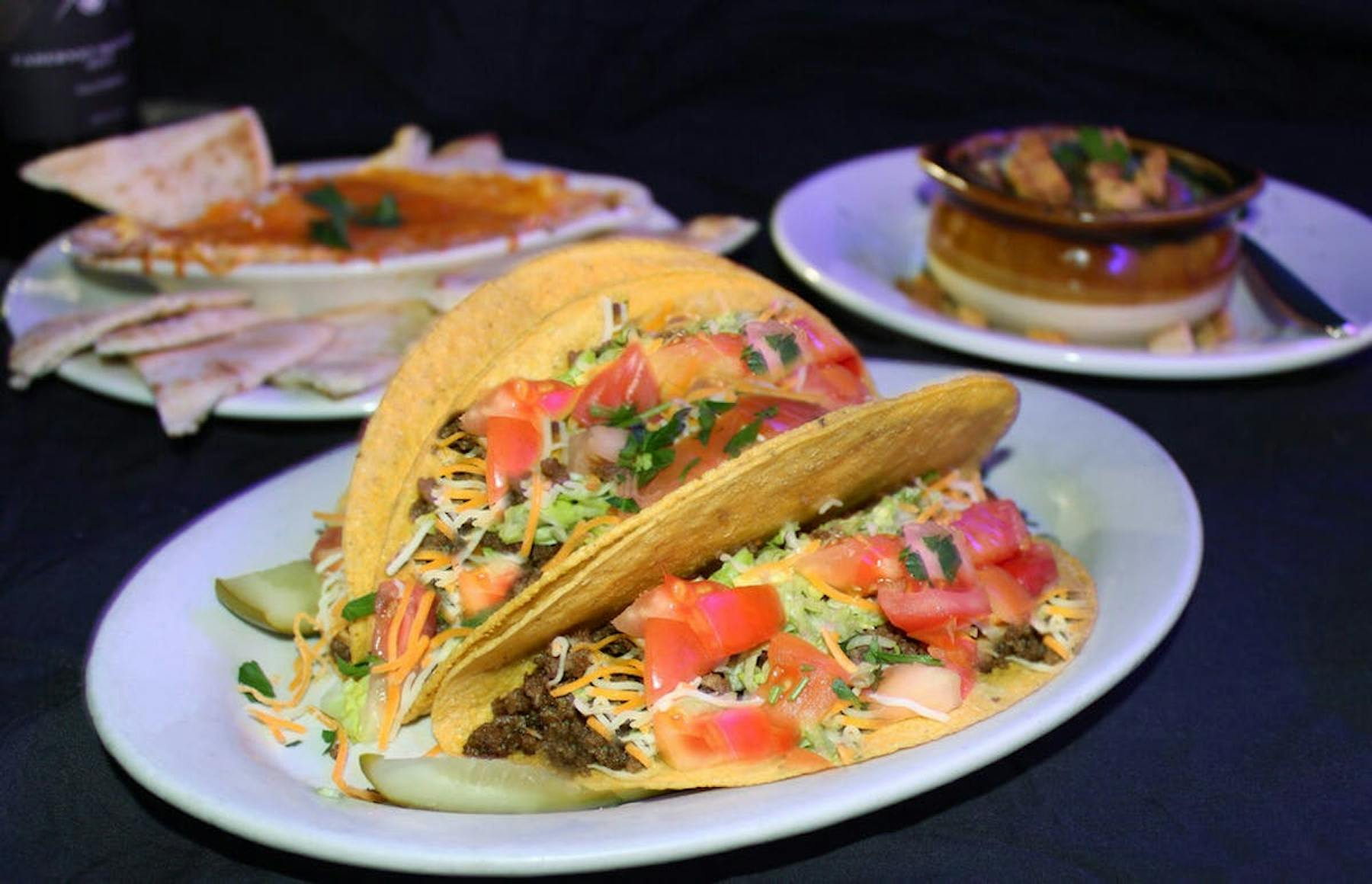 a plate of food on a table