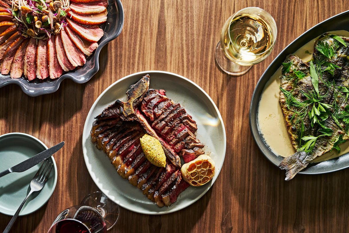 a plate of food on a table