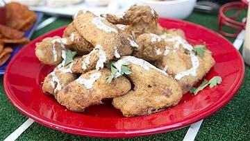 a plate of food on a table