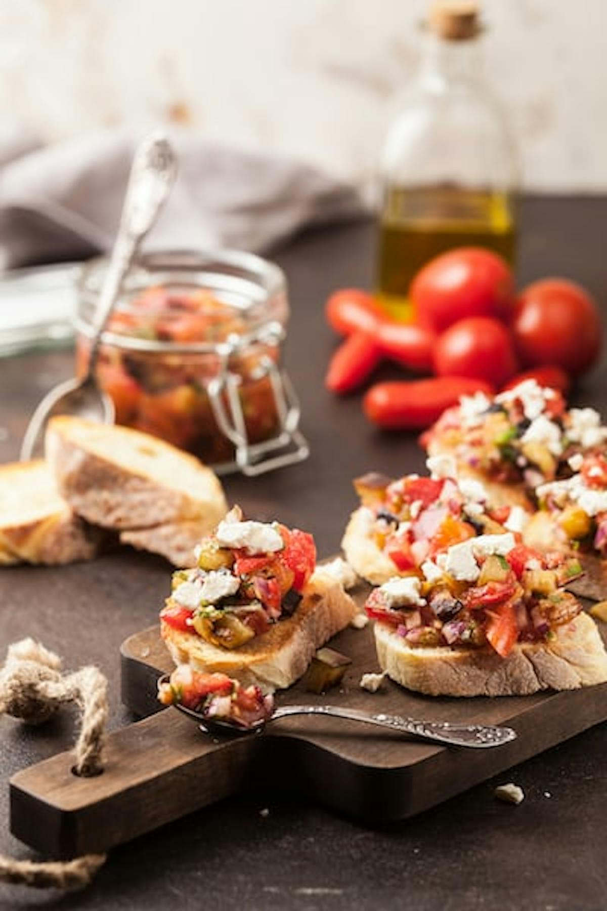 food on a table