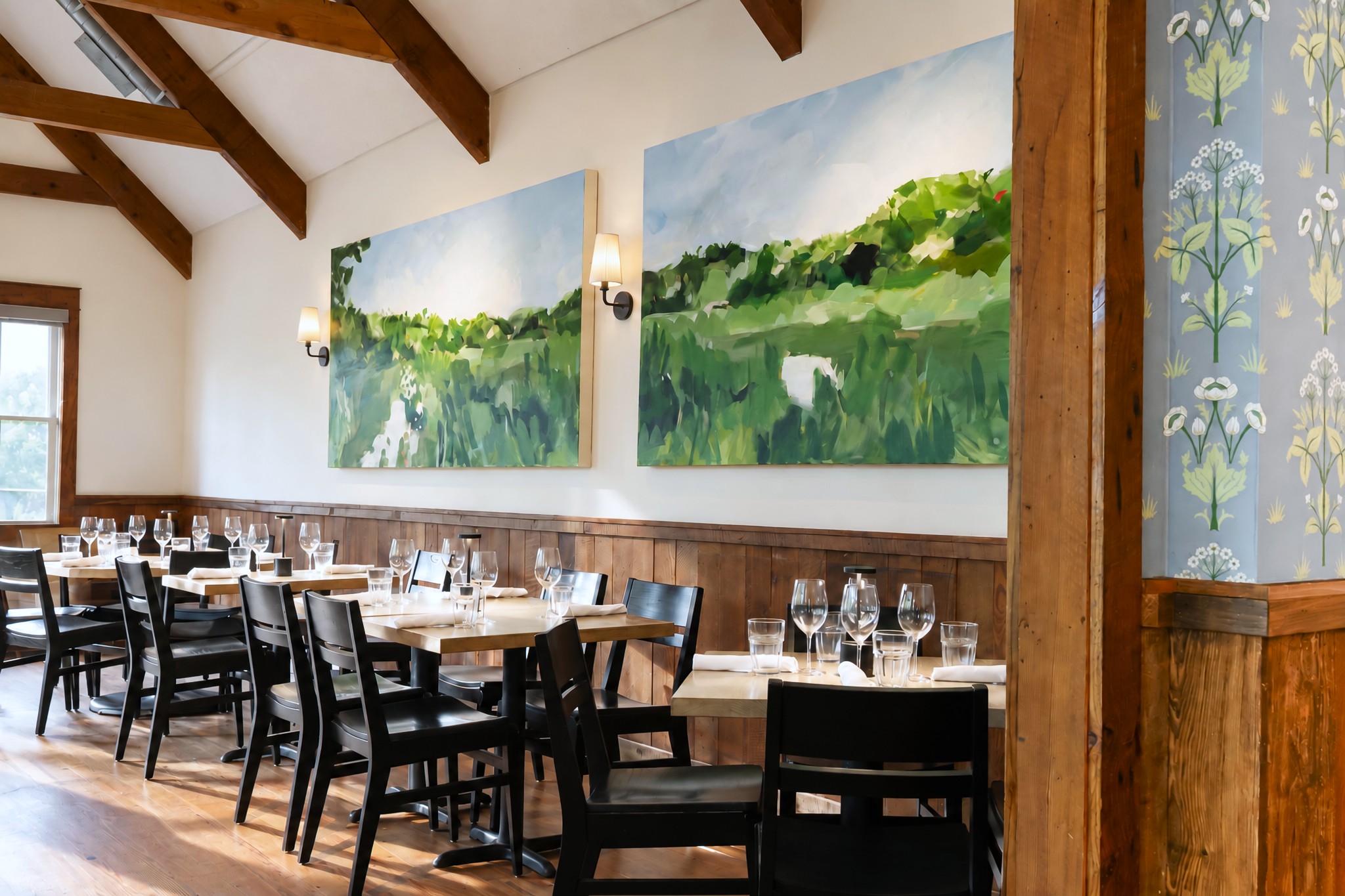 Interior Dining room at table and main