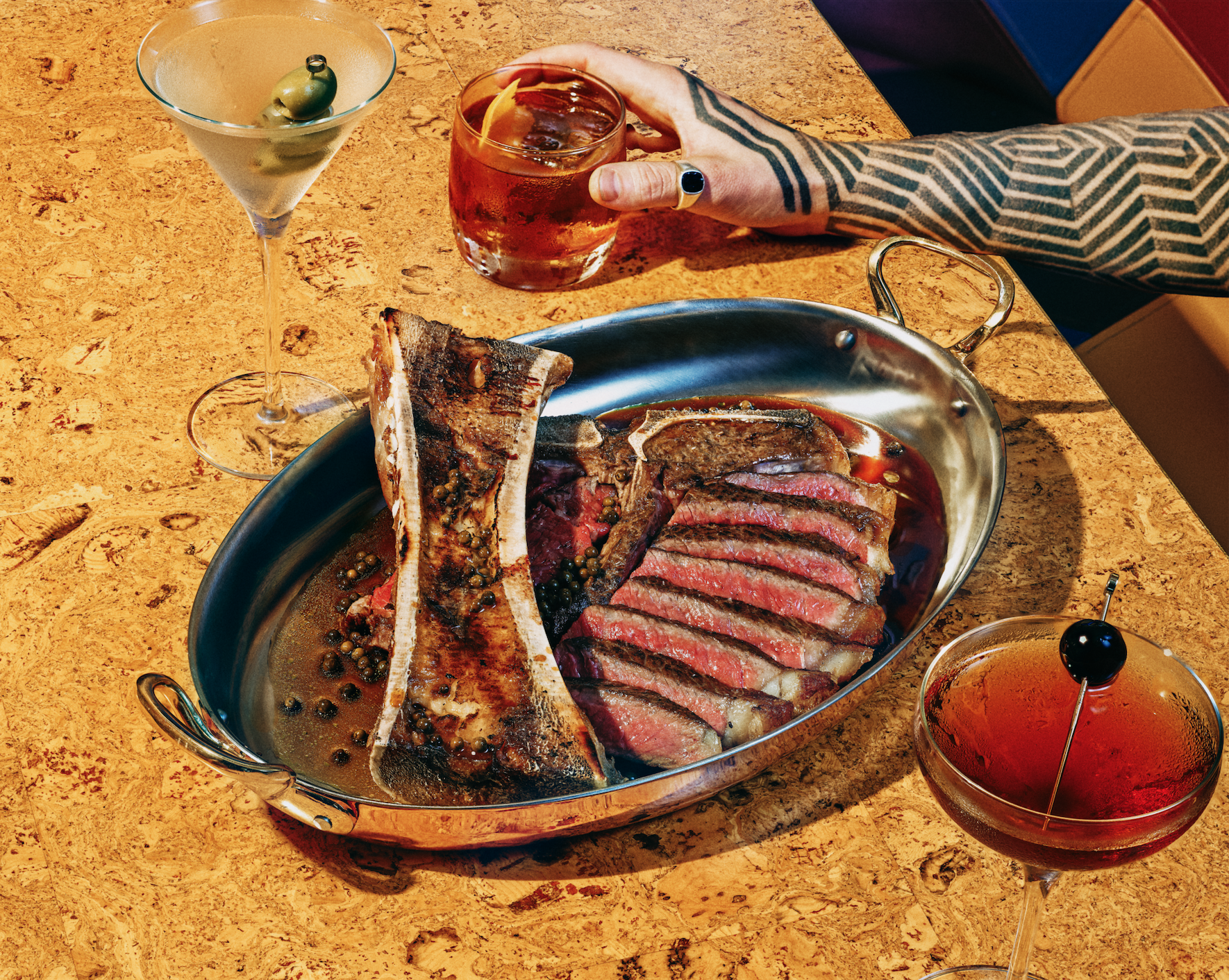 a plate of food on a table