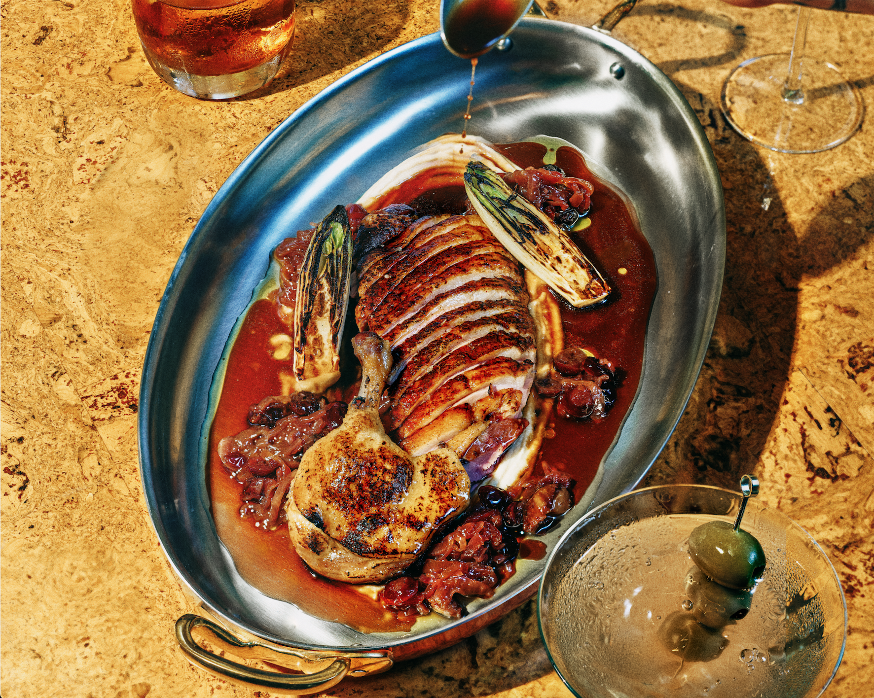 a plate of food on a table