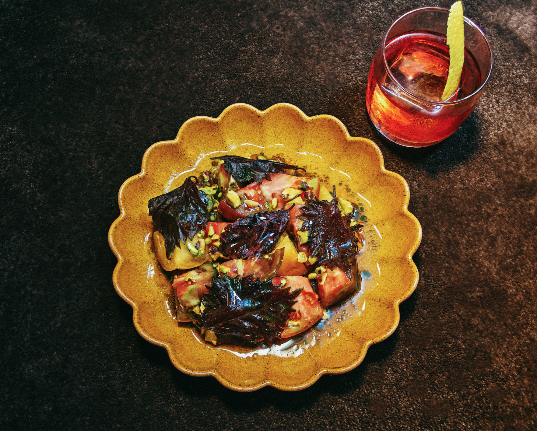 a plate of food on a table