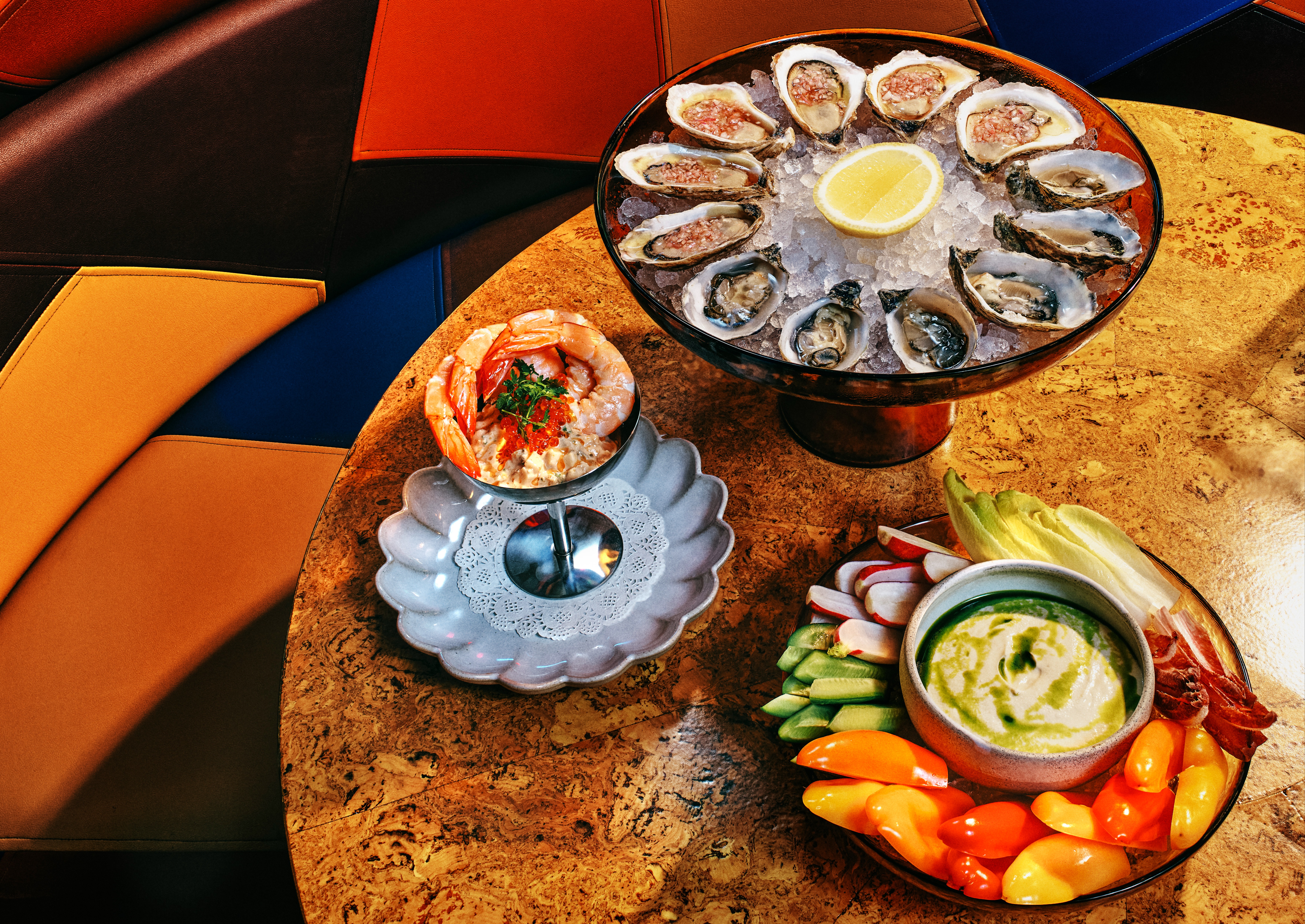 a table topped with plates of food on a plate