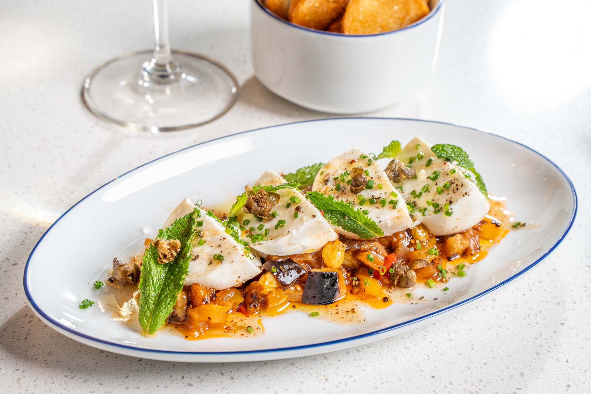 a plate of food on a table