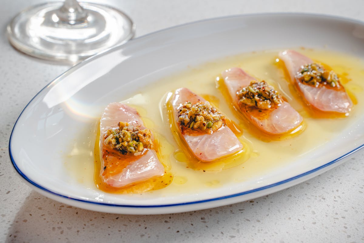 a plate of food on a table