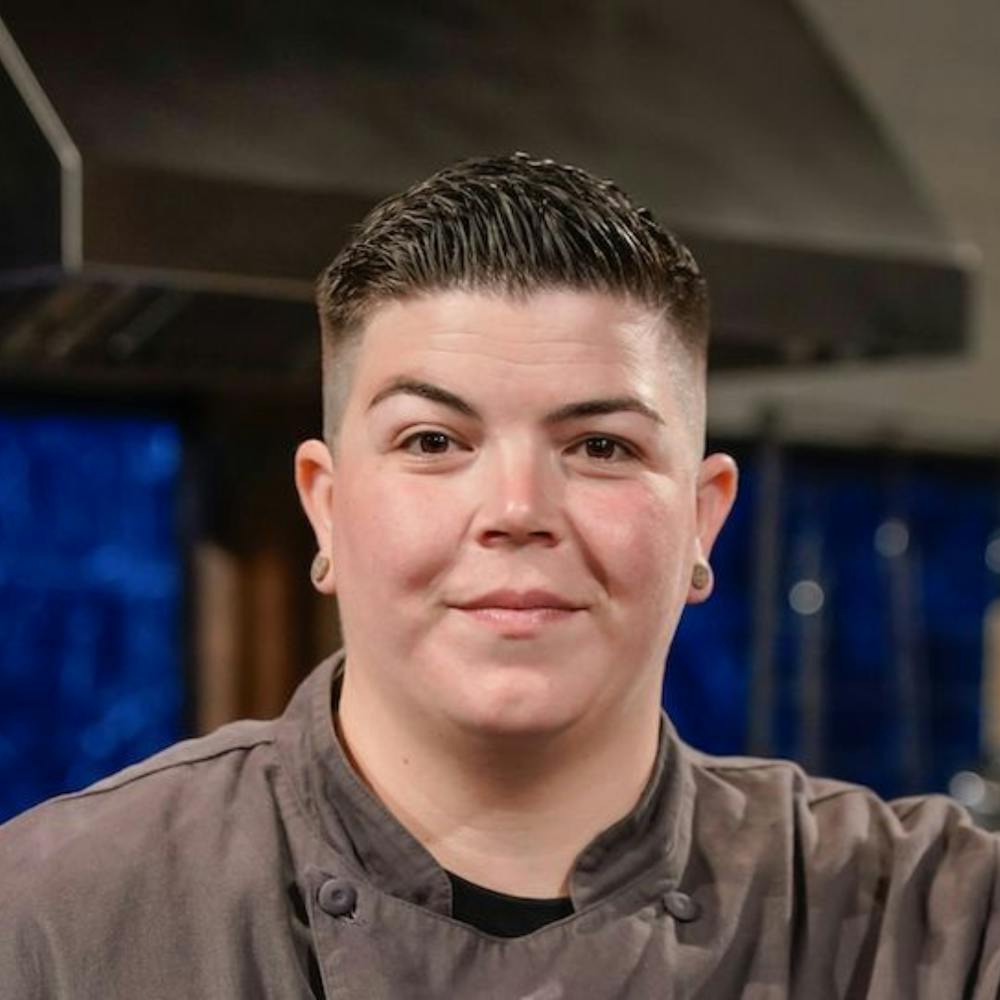 a person sitting in a garden