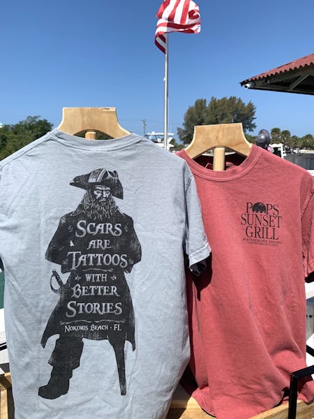 Scars are Tattoos with Better Stories Tshirt Pop's Sunset Grill