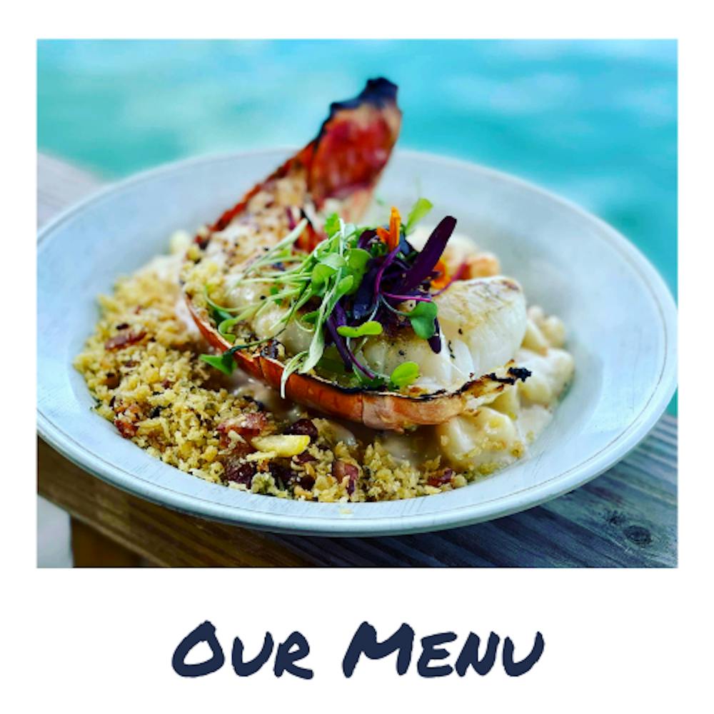 a sign in front of a palm tree