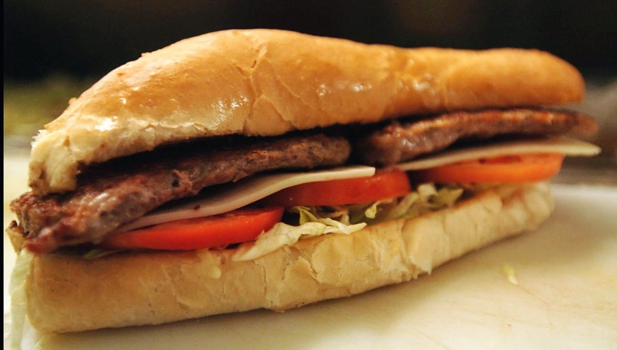 a close up of a sandwich